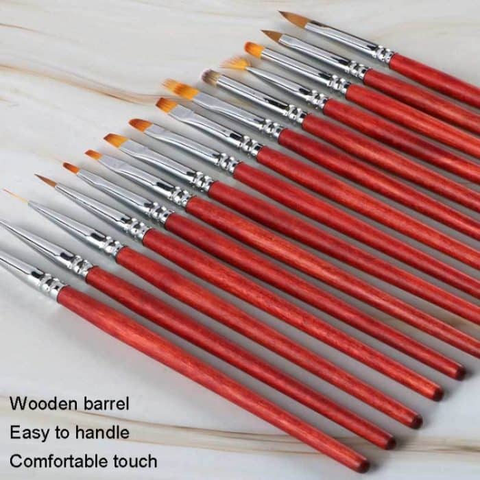 Holzstab Nagelbürste Beauty Armor Tools Farbmalstift Zeichenstift, 15pcs/set – Bild 6