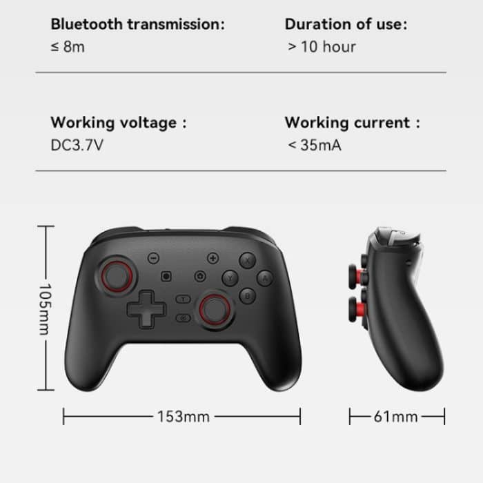 Drahtloses Bluetooth-Gamepad mit somatosensorischer Vibration für Nintendo Switch/SwitchPRO – Bild 2