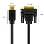 JINGHUA HDMI-zu-DVI-Übertragungskabel, Grafikkarte, Computermonitor, HD-Kabel, 1m, 1.5m, 2m – Bild 3