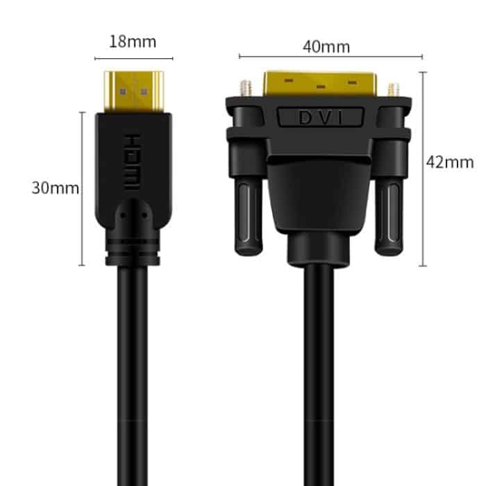 JINGHUA HDMI-zu-DVI-Übertragungskabel, Grafikkarte, Computermonitor, HD-Kabel, 1m, 1.5m, 2m – Bild 3