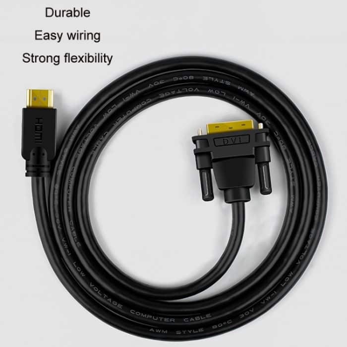 JINGHUA HDMI-zu-DVI-Übertragungskabel, Grafikkarte, Computermonitor, HD-Kabel, 1m, 1.5m, 2m – Bild 5