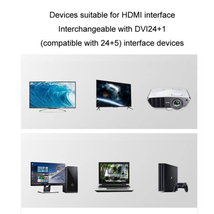 JINGHUA HDMI-zu-DVI-Übertragungskabel, Grafikkarte, Computermonitor, HD-Kabel, 1m, 1.5m, 2m – Bild 6