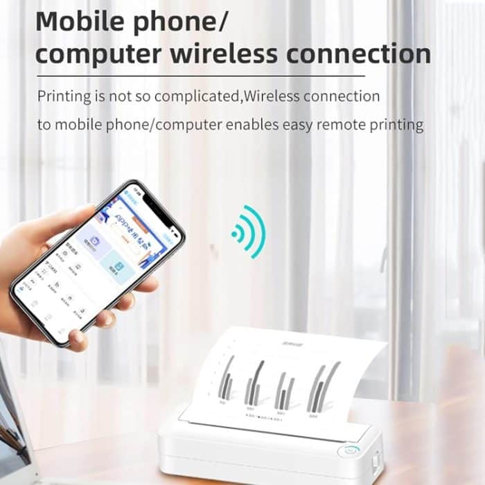 Bluetooth-Verbindung, tintenloser A4-Drucker, tragbarer Mini-Fotodrucker für Studenten, Büro und Zuhause, X8 – Bild 7