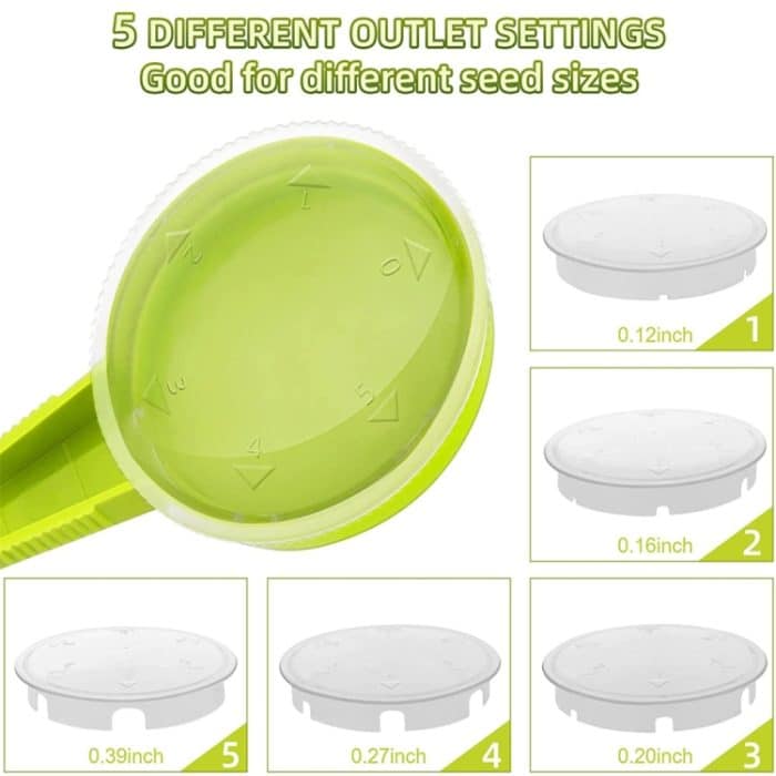 Verstellbarer Pflanzensamen-Säer, handgehaltener Blumengras-Pflanzensäer, Soil Hole Punch, 12 In 1Kit, 14 In 1 Kit – Bild 4