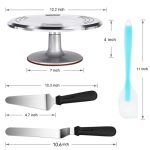 7-in-1-Aluminiumlegierungs-Kuchen-Plattenspieler-Piping-Spitzen-Set DIY-Backwerkzeuge – Bild 2