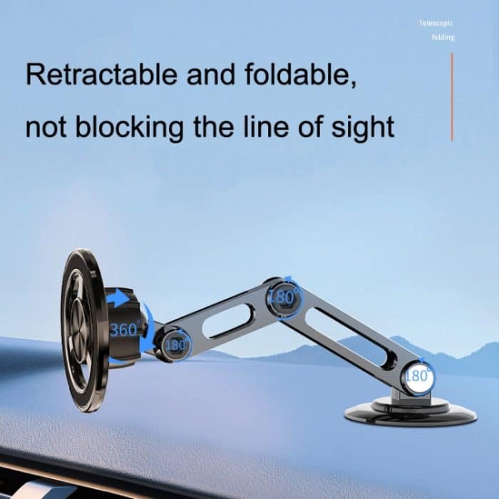 Magsafe magnetische Handyhalterung, Metall-Auto-Navigations-Klapphalterung, CZY-F82Y(Black) – Bild 5