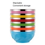 Doppelschichtige Edelstahlschüssel mit Deckel, isolierte Reisschüssel für Kinder, 6pcs /Set 13cm, 6pcs /Set 15cm, 6pcs /Set 17cm – Bild 4