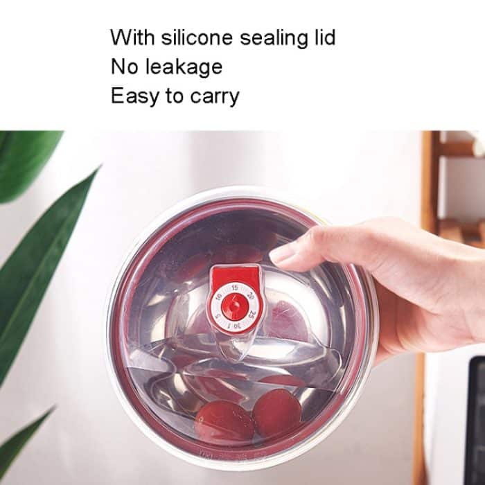 Doppelschichtige Edelstahlschüssel mit Deckel, isolierte Reisschüssel für Kinder, 6pcs /Set 13cm, 6pcs /Set 15cm, 6pcs /Set 17cm – Bild 5