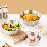 Kochbecken aus Edelstahl 304 mit Skala, verdickendes Mischbecken, Salatschüssel, 16cm, 19cm, 22cm, 24cm, 26cm – Bild 2