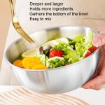 Kochbecken aus Edelstahl 304 mit Skala, verdickendes Mischbecken, Salatschüssel, 16cm, 19cm, 22cm, 24cm, 26cm – Bild 8