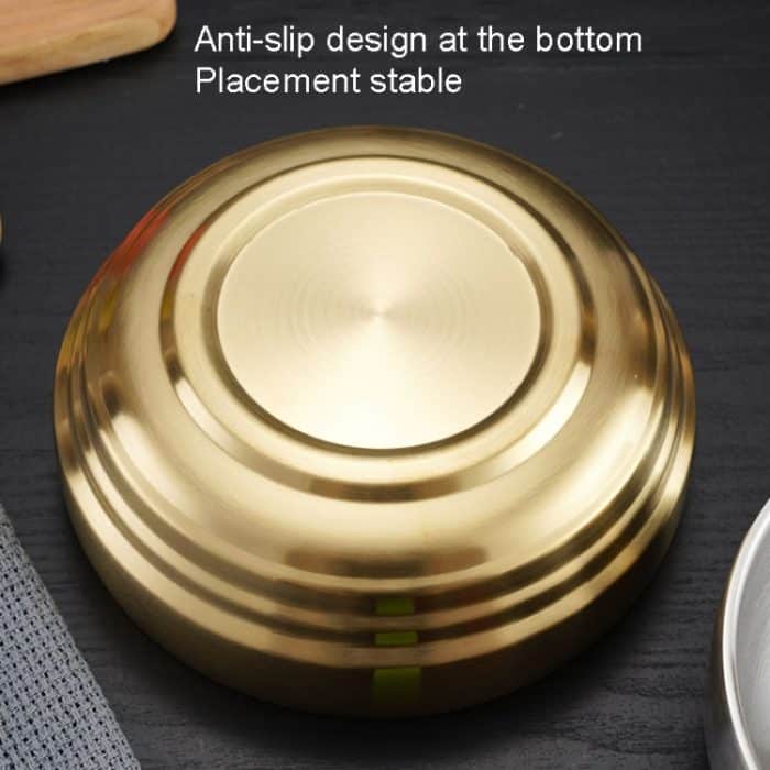 Doppelt verdickte kalte Nudelschüssel aus Edelstahl, Reisschüssel, 19cm (Silver), 21cm (Silver), 23cm (Silver), 19cm (Gold), 21cm (Gold), 23cm (Gold) – Bild 7