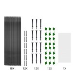 Garten-Bogenschuppen-Insektennetz-Set, flexibles, dehnbares Pflanzenschutznetz, 2.5 x 6m, 2.5 x 10m, 18pcs Without Net, 30pcs Without Net