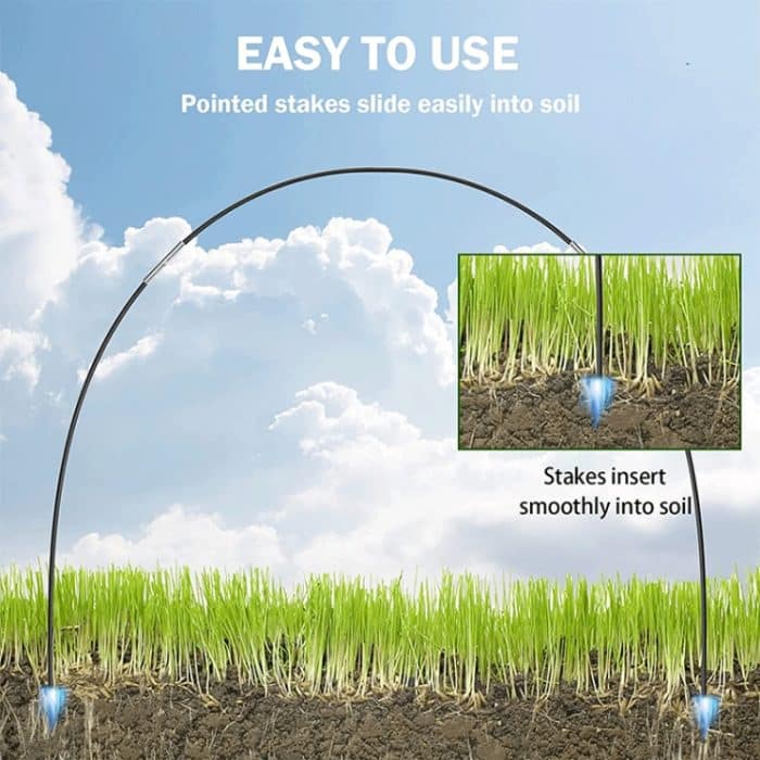 Garten-Bogenschuppen-Insektennetz-Set, flexibles, dehnbares Pflanzenschutznetz, 2.5 x 6m, 2.5 x 10m, 18pcs Without Net, 30pcs Without Net – Bild 5