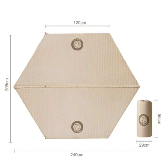 CSTUR D2250 Verdickte tragbare Camping sechseckige automatische aufblasbare Matte Outdoor Picknick feuchtigkeitsbeständige Matte, 3cm (Khaki), 5cm (Khaki) – Bild 11