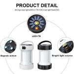 Camping Laterne Outdoor Solar Notlichter Multifunktionale Zeltleuchte, 5809 Black, 5809 White, 5809 Hourglass  Black, 5809 Hourglass White – Bild 3