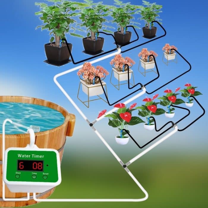 Intelligente Tropfbewässerung für den Haushalt, automatische Bewässerungs-Timing-Maschine, Water 2 Potted Plants, Water 4 Potted Plants, Water 6 Potted Plants, Water 8 Potted Plants, Water 12 Potted Plants – Bild 12