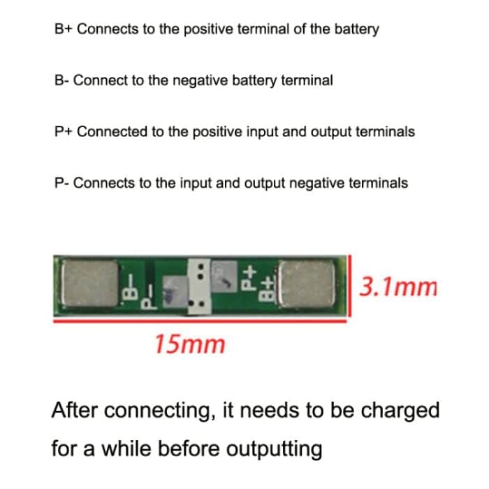 10 Stück 3,7 V Lithium-Batterie-Schutzplatine, Polymer-Überladungs- und Tiefentladungs-Schutzplatine, 3.7V 3A – Bild 4