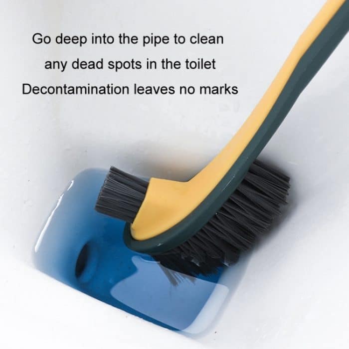 Doppelseitige WC-Bürste mit weichem Haar, WC-Reinigungsbürste mit langem Griff – Bild 3