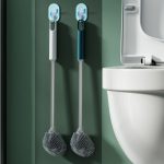Langstielige Haushalts-WC-Toiletten-Reinigungsbürste aus weichem Gummi – Bild 8