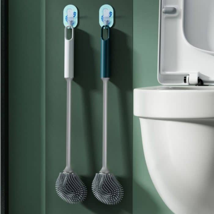 Langstielige Haushalts-WC-Toiletten-Reinigungsbürste aus weichem Gummi – Bild 8