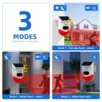 Infrarot-Bewegungsmelder Solar Outdoor PIR Wireless Strobe Sirene Detector Sound Alarm, CT80WR Tuya WiFi Model, CT80R USB Upgrade Model – Bild 3