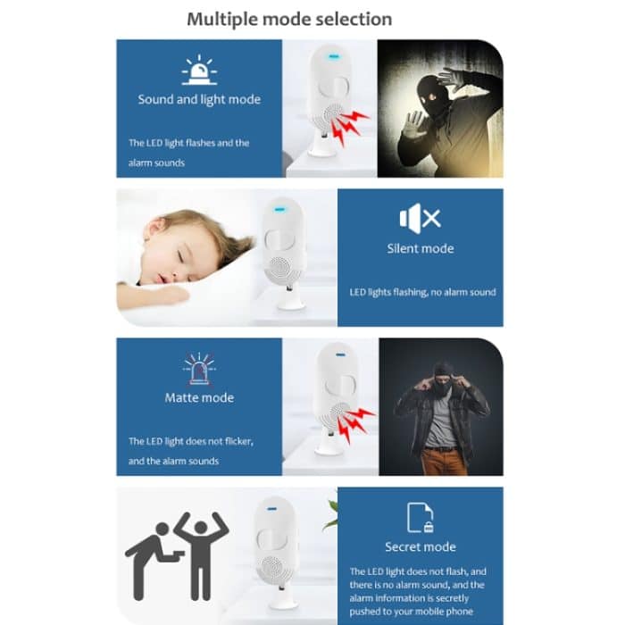 TUYA APP-Steuerung, kabelloser PIR-Bewegungsmelder, Alarm, WiFi-Bewegungsmelder – Bild 8