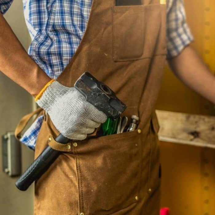 Schwere Canvas-Schürze für Tischler- und Elektriker-Gartenarbeitskleidung – Bild 6