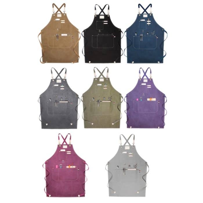 Florale Milchtee-Back-Arbeitskleidungsschürze – Bild 2