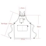 Florale Milchtee-Back-Arbeitskleidungsschürze – Bild 3