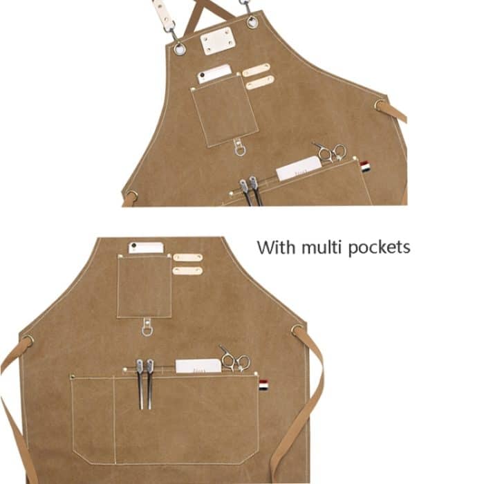 Florale Milchtee-Back-Arbeitskleidungsschürze – Bild 4