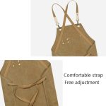 Florale Milchtee-Back-Arbeitskleidungsschürze – Bild 5