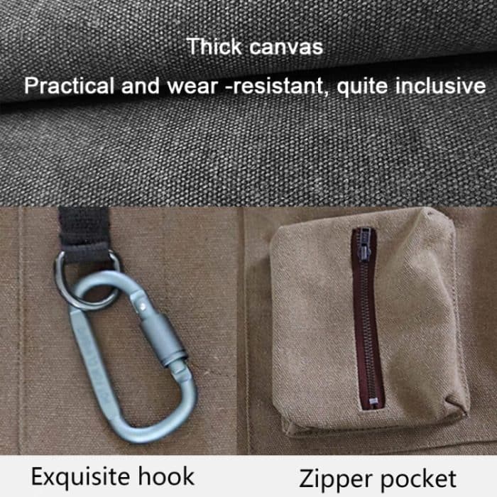 Elektrische Handwerker-Werkzeugschürze aus Segeltuch mit mehreren Taschen – Bild 6