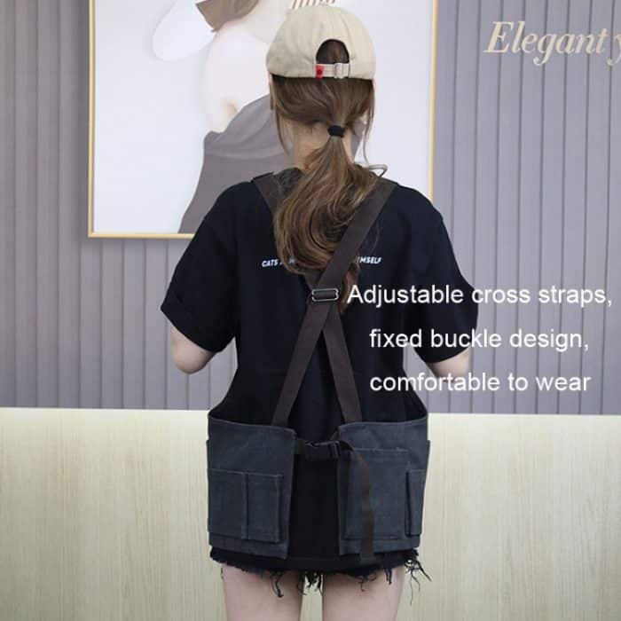 Elektrische Handwerker-Werkzeugschürze aus Segeltuch mit mehreren Taschen – Bild 9