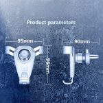 S-06 Auto-Luftauslass-Schwerkrafthalter, einziehbare, drehbare Handyhalterung, S-06 White, S-06 Black – Bild 3