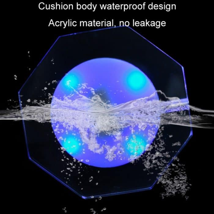 USB-Lade-LED-Leucht-Acryl-Untersetzer mit transparenter Kristallbasis, 100x10mm Round, 100x10mm Octagonal, 100x10mm Square – Bild 7