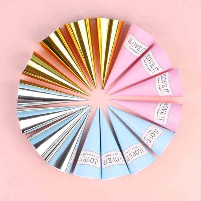 100 Stück Einweg-Eispapierhalter, süßes, knuspriges Spitzenpapier – Bild 3