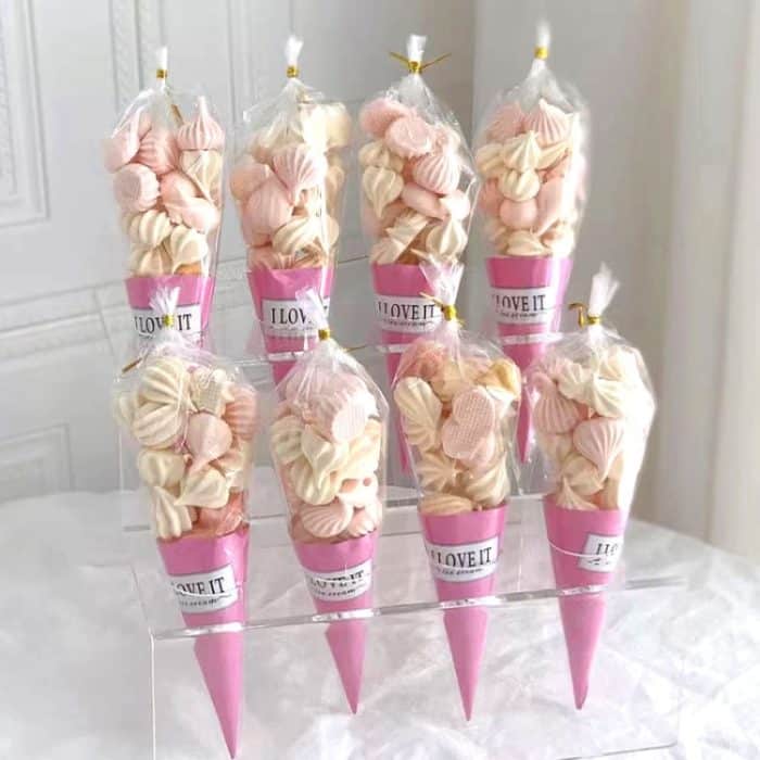 100 Stück Einweg-Eispapierhalter, süßes, knuspriges Spitzenpapier – Bild 8