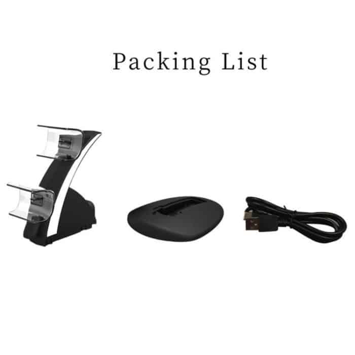 iplay HBP-253 für PS5-Spiel, kabelloser Griff, doppelte Ladestation, Platzierungshalterung, HBP-253 (White), HBP-253 (Black) – Bild 3