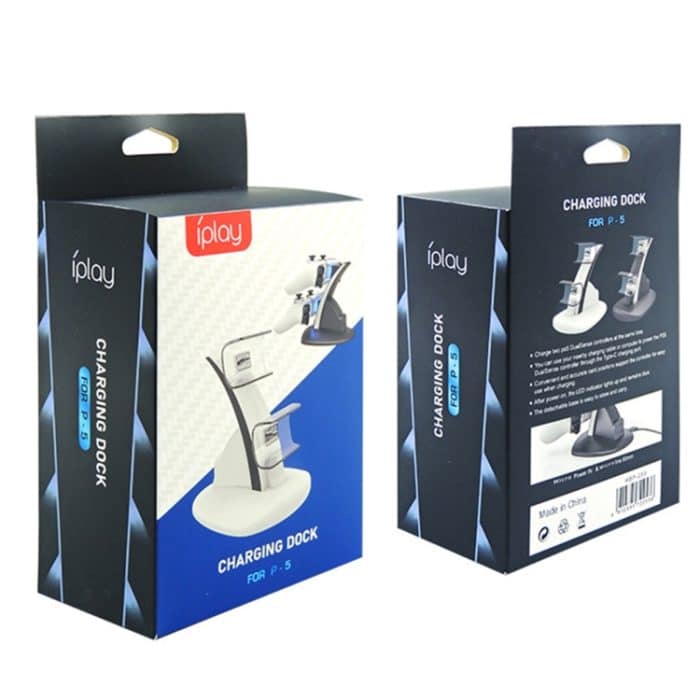 iplay HBP-253 für PS5-Spiel, kabelloser Griff, doppelte Ladestation, Platzierungshalterung, HBP-253 (White), HBP-253 (Black) – Bild 8