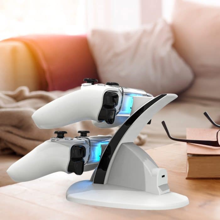 iplay HBP-253 für PS5-Spiel, kabelloser Griff, doppelte Ladestation, Platzierungshalterung, HBP-253 (White), HBP-253 (Black) – Bild 9