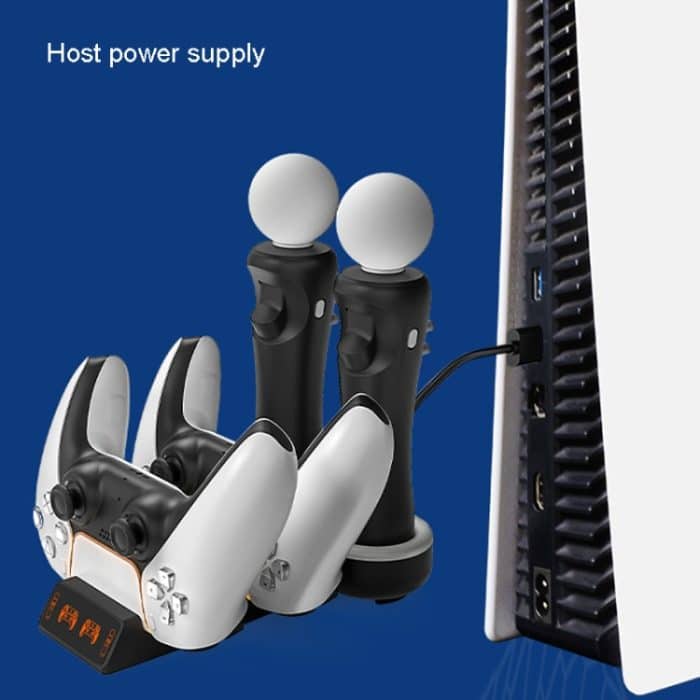 Iplay HBP-301 für PS5 / PS VR MOVE Controller Griff Dual Seat Ladegerät 4 In 1 Ladegerät, HBP-301 – Bild 7