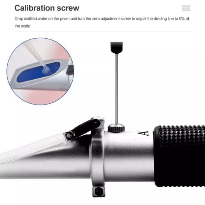 Handrefraktometer Fruchtzuckermessgerät Brix-Tester 0-32 Messbereich, RF001BX With Plastic box – Bild 6