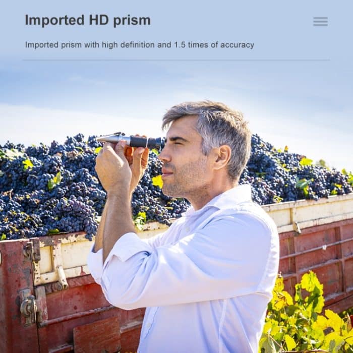 Handrefraktometer Fruchtzuckermessgerät Brix-Tester 0-32 Messbereich, RF001BX With Plastic box – Bild 10