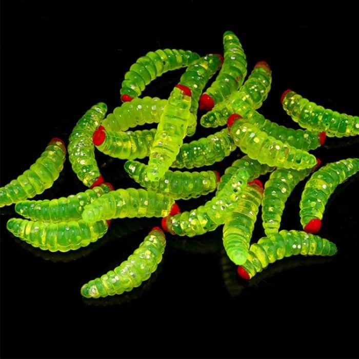 100 Stück rotköpfiger Brotwurm Suite Fake Bait – Bild 7