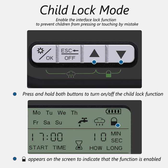 Garten-Timer, automatisches Bewässerungsgerät, Garten-Balkon-Bewässerungsgerät, intelligente Bewässerungssystem-Steuerung, Black – Bild 8