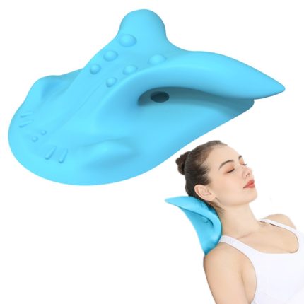 Nackenmassagegerät zur Korrektur von Zervixspondylose, 877 Cow Horns Blue, 877 USB Electric Heating Black