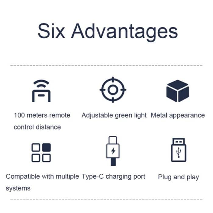 ASiNG LED-LCD-Bildschirm, leistungsstarker hellgrüner Laserpointer, PPT-Sprachanweisungen, Seitenpräsentator, A17 – Bild 4