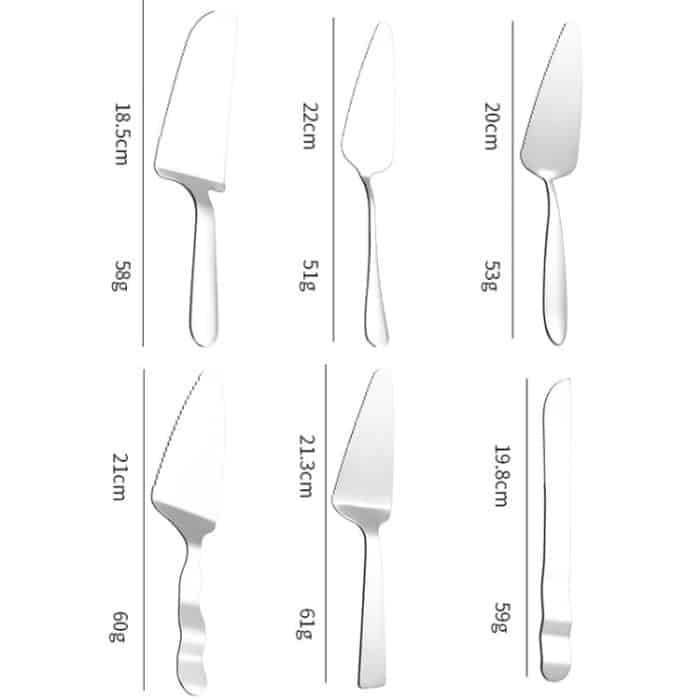 Kuchenmesser-Gabel-Set aus Edelstahl, Kuchenlöffel, Mondkuchenmesser, Gabel, 16pcs/set Silver – Bild 2