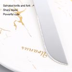 Kuchenmesser-Gabel-Set aus Edelstahl, Kuchenlöffel, Mondkuchenmesser, Gabel, 16pcs/set Silver – Bild 5