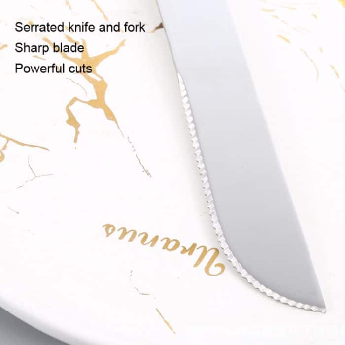 Kuchenmesser-Gabel-Set aus Edelstahl, Kuchenlöffel, Mondkuchenmesser, Gabel, 16pcs/set Silver – Bild 5